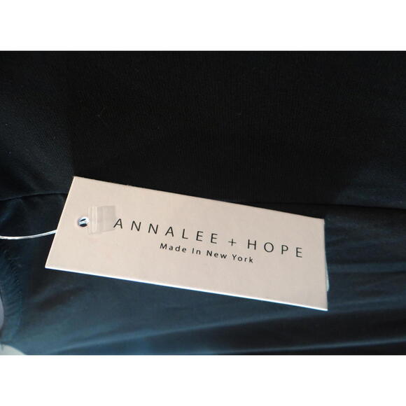 NWT Annalee and Hope Elegant Black Dress with Pearl and Rhinestone Sleeves - Picture 5 of 8